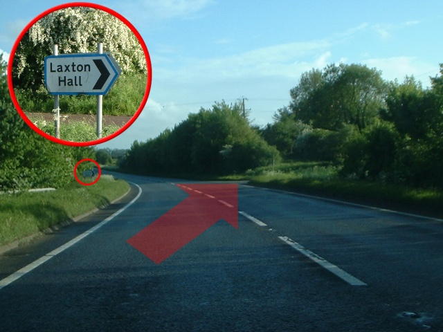 Sign on A43 road